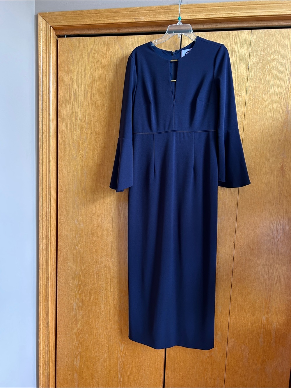 Classic Navy Long Sleeve Maxi Dress